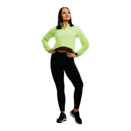 Dámska bežecká mikina s 1 2 zipsom ANTA Knit Track Top-862225702-1-SS22_Q2-Fluorescent Green