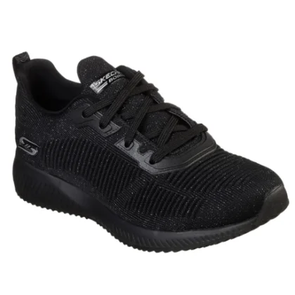 Dámska rekreačná obuv SKECHERS Bobs Sport Squad Total Glam black silver