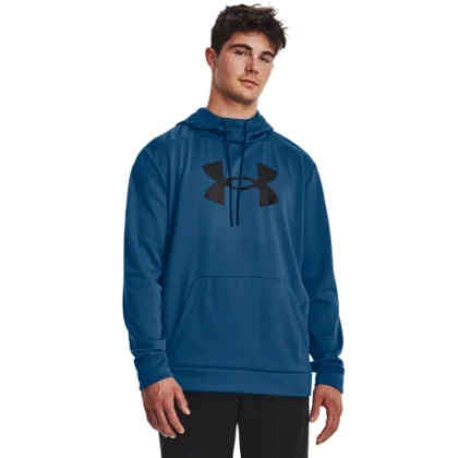 Pánska zateplená tréningová mikina s kapucňou UNDER ARMOUR UA Armour Fleece Big Logo HD-BLU