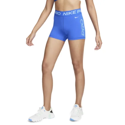 Dámske tréningové kraťasy NIKE PRO W DF MR 3IN SHORT GRX-FN3141-405-HYPER ROYAL