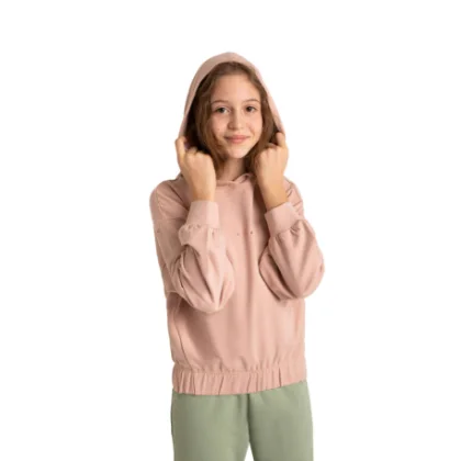 Dievčenská mikina s kapucňou VOLCANO B-MILEY JUNIOR 414 PINK LIGHT