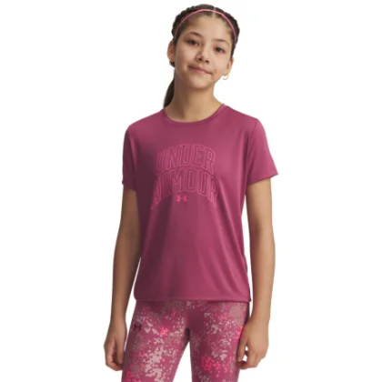 Dievčenské tréningové tričko s krátkym rukávom UNDER ARMOUR Tech Varsity Graphic SS