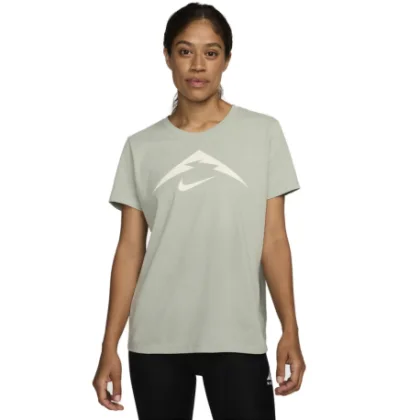 Dámske turistické tričko s krátkym rukávom NIKE W NK DF TRAIL TEE-370 JADE HORIZON