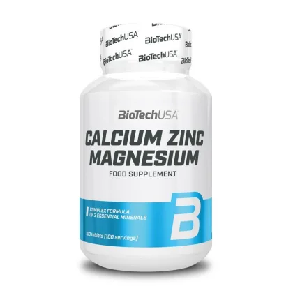Calcium Zinc Magnesium - Biotech USA 100 tbl