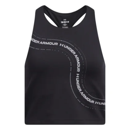 Dievčenské tréningové tielko UNDER ARMOUR G Motion Branded Crop Tank-BLK