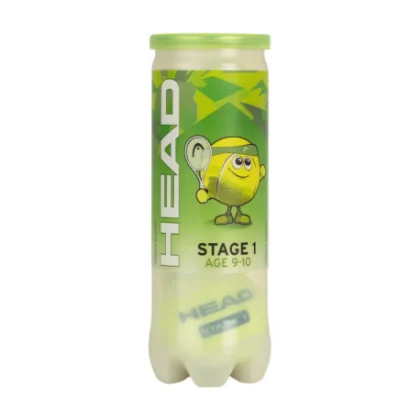 Tenisové loptičky 3ks HEAD 3B STAGE 1 - GREEN - 6 DZ