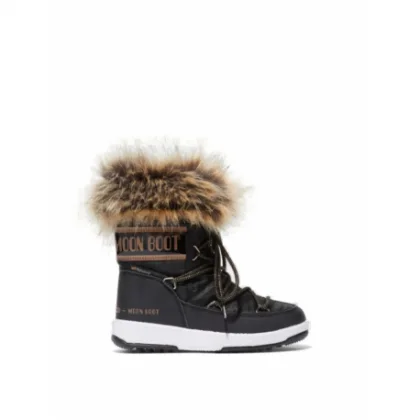 Detské členkové zimné topánky MOON BOOT MONACO LOW, 002 black copper