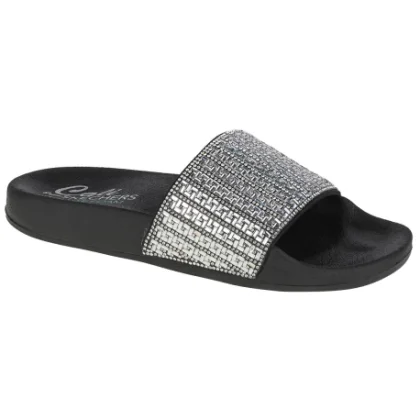 Dámske šlapky (plážová obuv) SKECHERS Pops Up New Spark W black silver