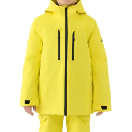 Chlapčenská lyžiarska bunda 4F JUNIOR TECHNICAL JACKET M0828-4FJWAW25TTJAM0828-71S-YELLOW