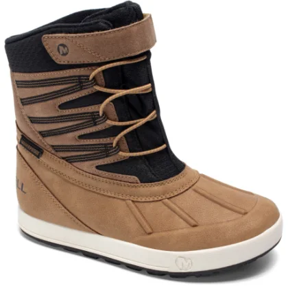 Detské vysoké zimné topánky MERRELL Snow Bank 5.0 WTRPF K wheat black