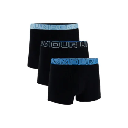 Pánske boxerky UNDER ARMOUR 3 PACK-UA PERFORMANCE COTTON SOLID 3in-BLK