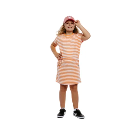 Dievčenské šaty AUTHORITY D-DORIANA G papaya stripe