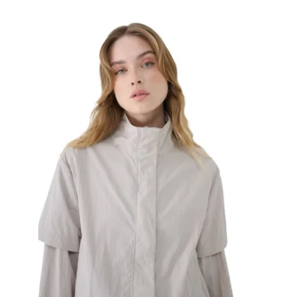 Dámska bunda 4F JACKET-WSS25TJACF190-83S-BEIGE