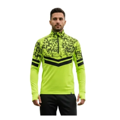 Pánska lyžiarska mikina s 1 2 zipsom NORTHFINDER BERTI-553limegreenblack