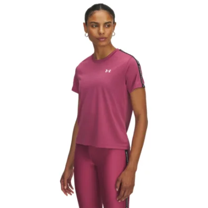 Dámske kompresné tričko s krátkym rukávom UNDER ARMOUR UA Tech WM Tape SS-RED