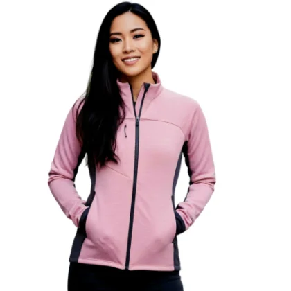 Dámska zateplená turistická mikina so zipsom NORTHFINDER JACLYN-521roseblack