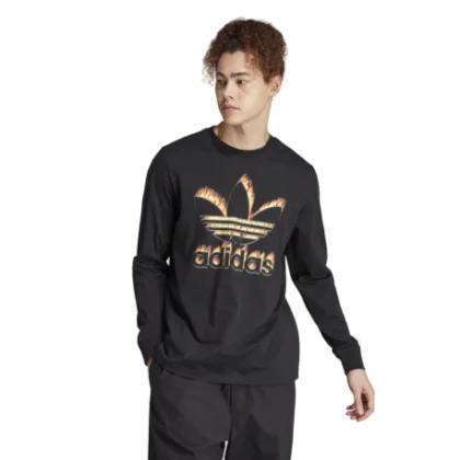 Pánske tričko s dlhým rukávom ADIDAS ORIGINALS TS FIRE LS TEE-IL5196-black