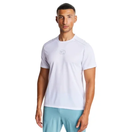 Pánske tréningové tričko s krátkym rukávom NIKE M NSW SW AIR RUN TEE-100 WHITE