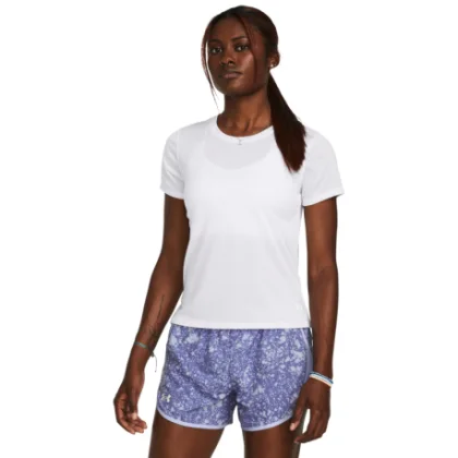 Dámske tréningové tričko s krátkym rukávom UNDER ARMOUR UA Launch Shortsleeve-WHT