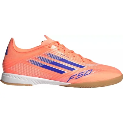 Pánske futbalové kopačky halové ADIDAS F50 League M IC beam orange lucid blue cloud white
