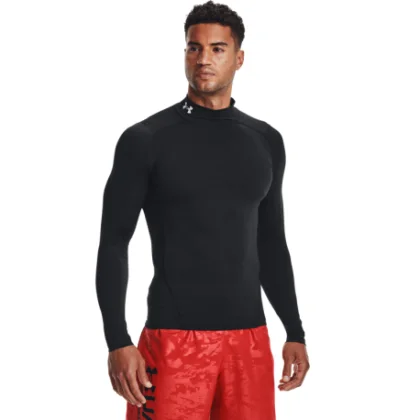 Pánske kompresné tričko s dlhým rukávom UNDER ARMOUR UA HG Armour Comp Mock LS-BLK