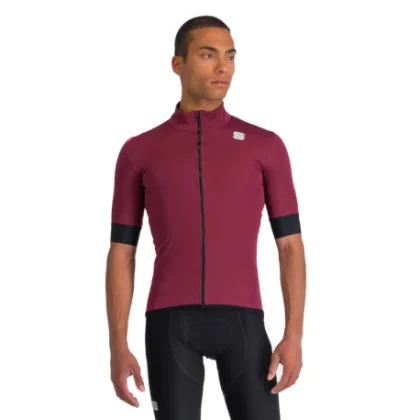 Pánska cyklistická bunda SPORTFUL Fiandre light no rain jacket short sleeve, red wine