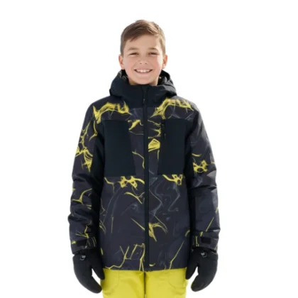 Chlapčenská lyžiarska bunda 4F JUNIOR TECHNICAL JACKET M0830-4FJWAW25TTJAM0830-90A-MULTICOLOUR ALLOVER