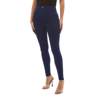 Dámske jeggings nohavice FREDDY WR.UP® skinny high waist push up jeggings in organic fabric-Blue