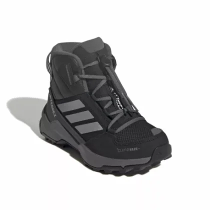 Juniorské členkové zimné topánky ADIDAS Terrex AX4R CW+ Jr core black matte silver grey six