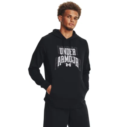 Pánska mikina s kapucňou UNDER ARMOUR UA Rival Terry Graphic HD-BLK