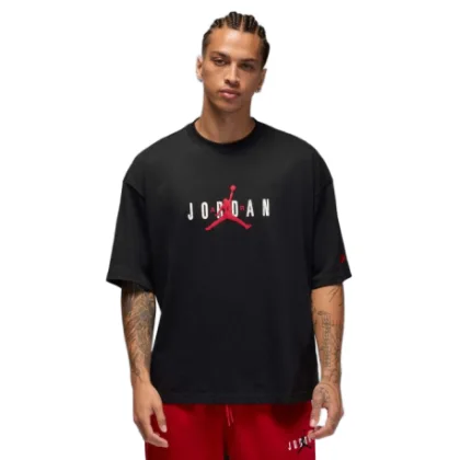 Pánske tričko s krátkym rukávom NIKE M J BRK JD AIR WM OVSZ CRW BLACK GYM RED
