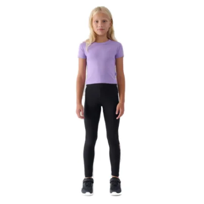 Dievčenské legíny 4F JUNIOR TIGHTS-JWAW24TTIGF172-21S-BLACK