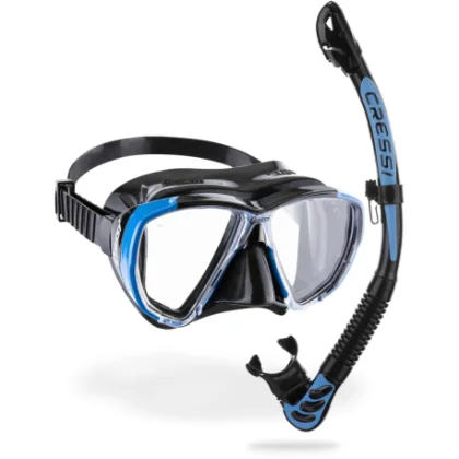Potápačský šnorchlovací set CRESSI BIG EYES EVOLUTION+ALPHA UD COMBO BLACK BLUE