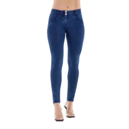 Dámske jeggings nohavice FREDDY WR.UP® skinny push up organic cotton jeggings-Blue