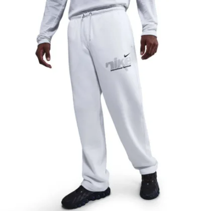 Pánske tepláky NIKE M NK CLUB BNGEE PNT SWSH SPRT WHITE METALLIC SILVER