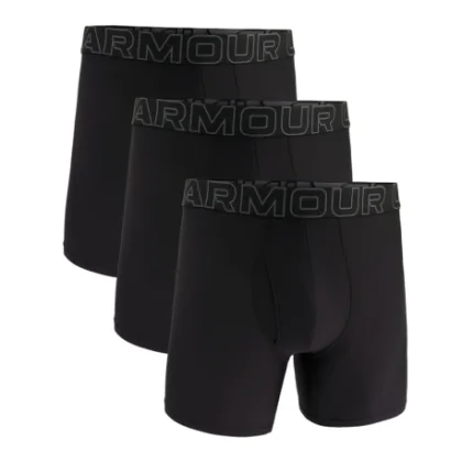 Pánske boxerky UNDER ARMOUR 3 PACK-UA PERFORMANCE TECH MESH -SOLID 6 inch-BLK