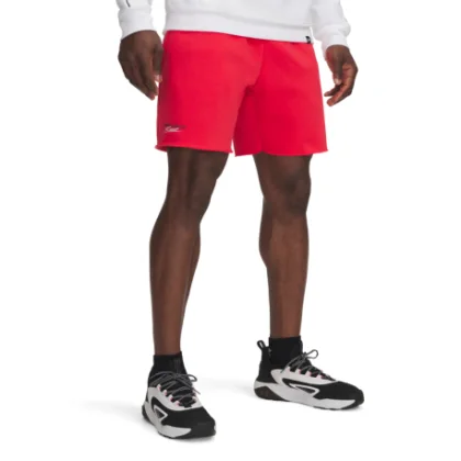 Pánske teplákové kraťasy UNDER ARMOUR PROJECT ROCK Icon Flc Short-RED
