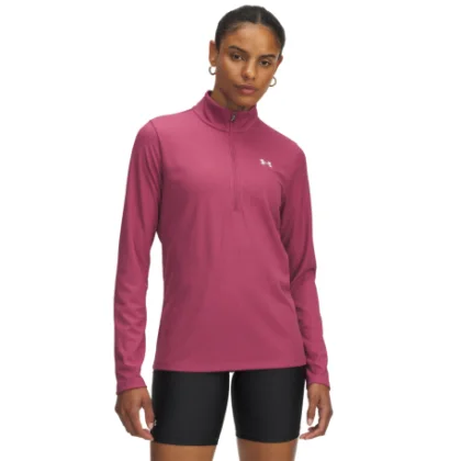 Dámska tréningová mikina s 1 2 zipsom UNDER ARMOUR Tech Rib 1 2 Zip-RED