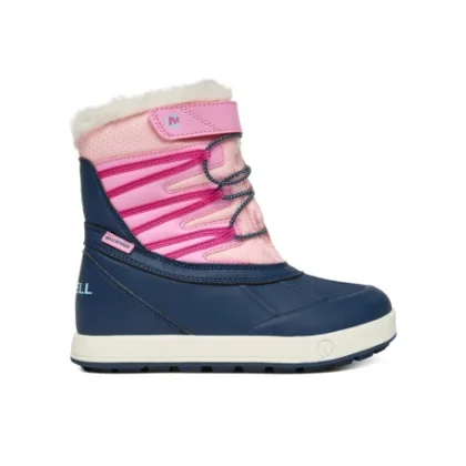 Dievčenské vysoké zimné topánky MERRELL Snow Bank 5.0 WTRPF K navy pink