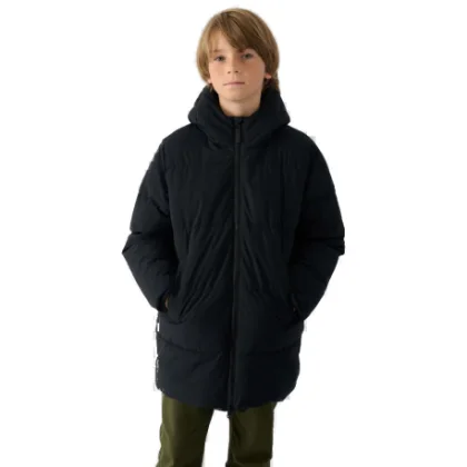 Chlapčenská bunda 4F JUNIOR DOWN JACKET-JWAW24TDJAM464-20S-DEEP BLACK