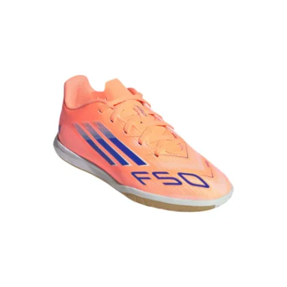 Chlapčenské futbalové kopačky halové ADIDAS F50 Club Jr IC beam orange lucid blue cloud white