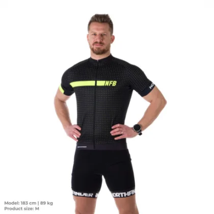 Pánsky cyklistický dres s krátkym rukávom NORTHFINDER GERARDO Black 273