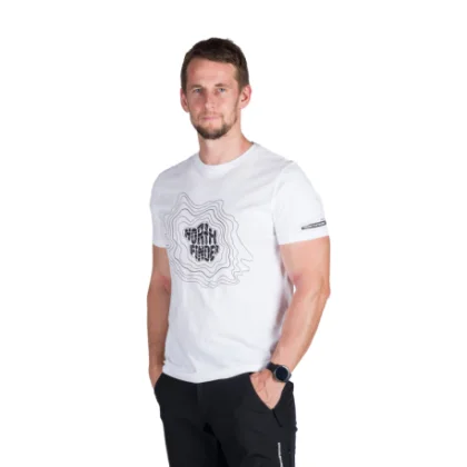 Pánske turistické tričko s krátkym rukávom NORTHFINDER FRANZ-377white