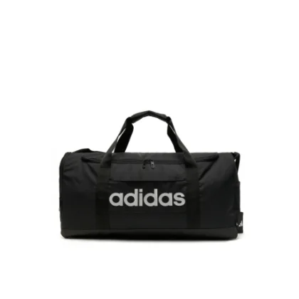 Cestovná taška ADIDAS LINEAR DUFFEL M BLACK BLACK WHITE