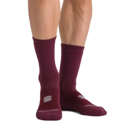 Cyklistické ponožky SPORTFUL Merino wool 18 socks, red wine black