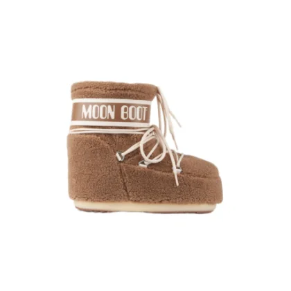 Nízke zimné topánky MOON BOOT MB ICON LOW FLEECE-M047 CAMEL