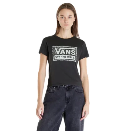 Dámske tričko s krátkym rukávom VANS RUGGED BOX LOGO MINI-Black