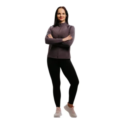Dámska bežecká bunda ANTA Knit Track Top-862215702-1-22_Q1-Dark purple-grey