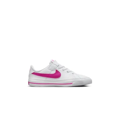 Dievčenská rekreačná obuv NIKE Court Legacy white laser fuchsia