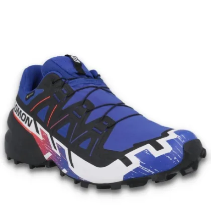 Pánska bežecká trailová obuv SALOMON Speedcross 6 GTX Equipe M surf web fiery red white